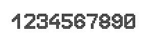 8×11数字点阵字体 ddN811AA0152