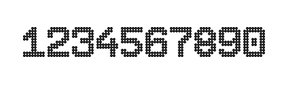 8×11数字点阵字体 ddN811AA0154