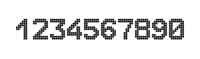8×11数字点阵字体 ddN811AA0155
