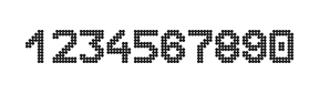8×11数字点阵字体 ddN811AA0157