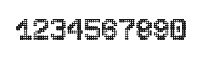 8×11数字点阵字体 ddN811AA0163