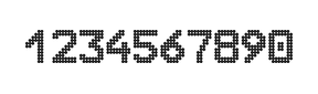 8×11数字点阵字体 ddN811AA0167