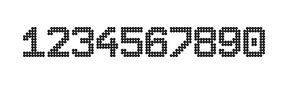 8×11数字点阵字体 ddN811AA0169