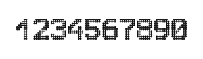8×11数字点阵字体 ddN811AA0173