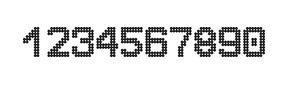 8×11数字点阵字体 ddN811AA0174