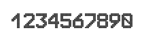 8×11数字点阵字体 ddN811AA0180