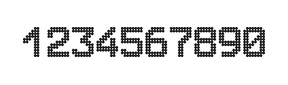8×11数字点阵字体 ddN811AA0181