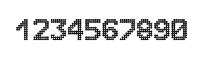 8×11数字点阵字体 ddN811AA0184
