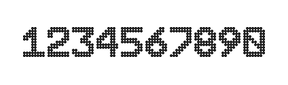 8×11数字点阵字体 ddN811AA0186