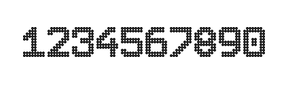 8×11数字点阵字体 ddN811AA0187
