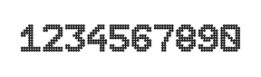 8×11数字点阵字体 ddN811AA0190