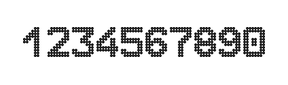 8×11数字点阵字体 ddN811AA0193