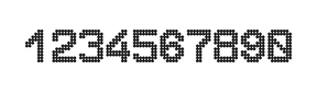 8×11数字点阵字体 ddN811AA0194