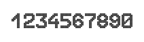 8×11数字点阵字体 ddN811AA0196