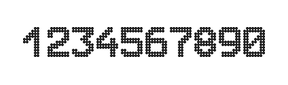 8×11数字点阵字体 ddN811AA0197