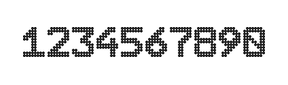 8×11数字点阵字体 ddN811AA0199