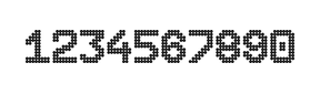 8×11数字点阵字体 ddN811AA0211