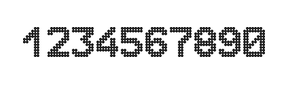 8×11数字点阵字体 ddN811AA0213