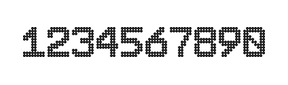 8×11数字点阵字体 ddN811AA0215