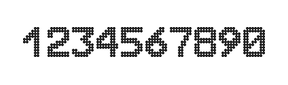 8×11数字点阵字体 ddN811AA0217