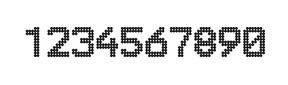 8×11数字点阵字体 ddN811AA0223