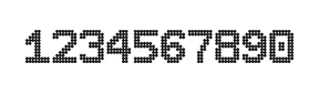 8×11数字点阵字体 ddN811AA0224