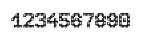 8×11数字点阵字体 ddN811AA0225