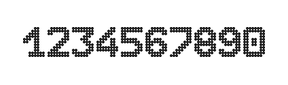 8×11数字点阵字体 ddN811AA0230