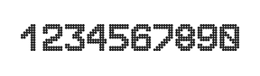 8×11数字点阵字体 ddN811AA0231