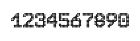 8×11数字点阵字体 ddN811AA0232