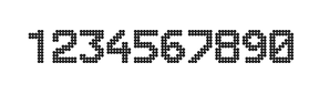 8×11数字点阵字体 ddN811AA0233