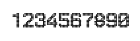 8×11数字点阵字体 ddN811AA0237