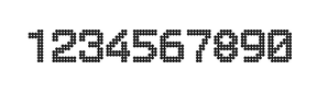 8×11数字点阵字体 ddN811AA0238