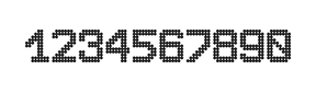 8×11数字点阵字体 ddN811AA0241