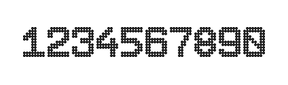 8×11数字点阵字体 ddN811AA0254