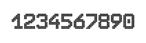 8×11数字点阵字体 ddN811AA0255