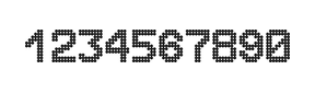 8×11数字点阵字体 ddN811AA0259