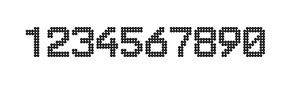 8×11数字点阵字体 ddN811AA0260
