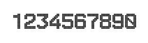 8×11数字点阵字体 ddN811AA0267