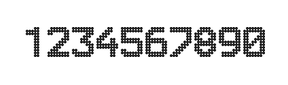 8×11数字点阵字体 ddN811AA0269