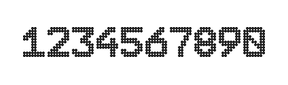 8×11数字点阵字体 ddN811AA0271