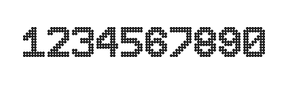 8×11数字点阵字体 ddN811AA0274