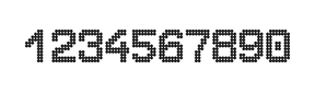8×11数字点阵字体 ddN811AA0277