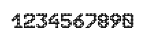 8×11数字点阵字体 ddN811AA0282