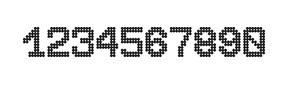 8×11数字点阵字体 ddN811AA0284