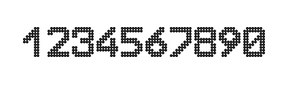 8×11数字点阵字体 ddN811AA0286