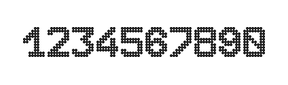 8×11数字点阵字体 ddN811AA0287