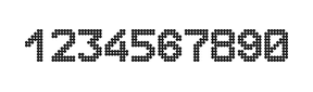 8×11数字点阵字体 ddN811AA0289