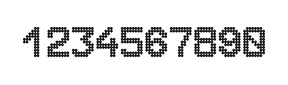 8×11数字点阵字体 ddN811AA0293