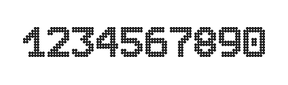 8×11数字点阵字体 ddN811AA0294